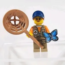 LEGO BAM MOC Minifigure Butterly Catcher Woman Girl Net 