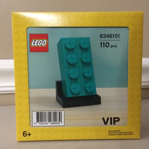 LEGO Store 6346101 VIP Exclusive Teal Buildable 4 X 2 Brick (Brand New & Sealed