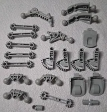 BC Lego Lot 22 Old Light Gray Bionicle Parts Connectors Legs Accessories