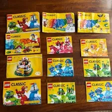 Lot of 12 LEGO Classic Build Instruction Manuals Only Mixed Lot Booklet