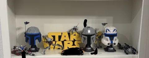 LEGO Star Wars Bulk Lot Assembled Builds Helmets Ships/Vehicles and Logo lot 
