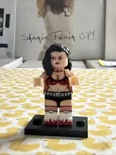 RED FIRE FLAME BIKINI NIGHT MISTRESS SULTRY LONG BLACK HAIR LEGO MINIFIG FIGURE