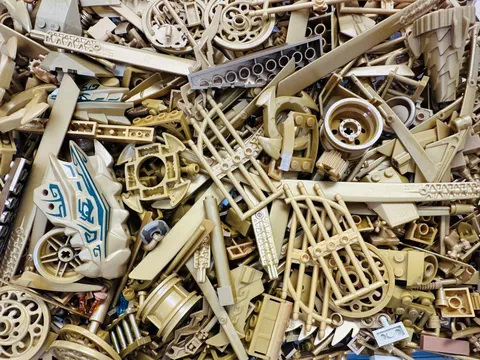 Lot Of 1 Lb Pound Lego Random Gold Parts Pieces Bricks Accessories Lbs