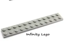 10 LEGO Light Bluish Grey Plate 2 x 12 (2445) - (10 Pieces)