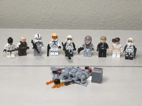 LEGO Star Wars Gray Squadron B-Wing Pilot sw0558 75050 sw0490 Lot AUTHENTIC