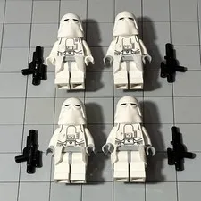 LEGO Star Wars, Episode 4/5/6: Snowtrooper, KAMA, sw0568, 75054, Lot Of 4 E9 69