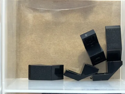 LEGO Parts - Black Slope 45 2 x 1 with Cutout without Stud - No 28192 - QTY 5
