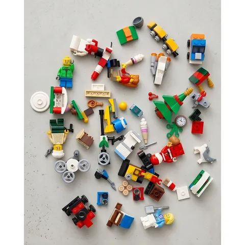 LEGO Assorted Minifigures and Parts Bulk Lot Appx 50 Pieces Christmas City