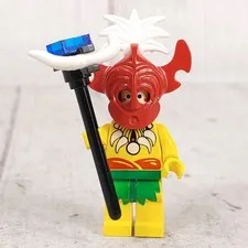 LEGO Minifigure pi068 Islander King Kahuka - for 6236 6262 6256 6278 - w/ STAFF