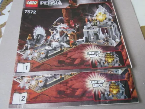 Lego Building Instructions Instruction 7572 Prince of Persia Light Up Brick, Parts 1 and 2