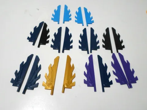 LEGO BULK LOT OF 20 WING 9L STYLIZED FEATHERS #11091 MIXED COLORS