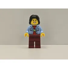 LEGO City Woman Minifigure twn500 Bright Light Blue Jacket New Genuine