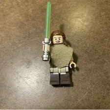 Lego Star Wars Qui-Gon Jinn Minifigure sw1334a Reddish Brown Variant From 75383