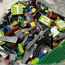 LEGO Mixed Parts Lot 1 Bricks Plates Tiles 8lbs As Is