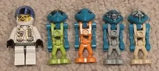 LEGO Life On Mars Minifigure Lot of 5 Space Astronauts Aliens Good Condition