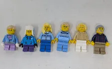 LEGO City Family: Mom, Dad, Daughter, Son, Grandparent Minifigures  - Lot of 6