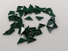 Lego x50 New Dark Green Tile, Modified 2 x 2 Triangular # 35787 Parts Lot