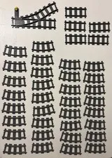 LEGO Train Track Lot – 39 Pieces – Dark Gray Curved Straight Switch Track Bundle