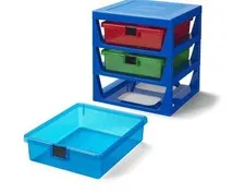 Lego 3 Drawer Toy  Storage Box  Blue And Multi Color Drawers Organizer Container