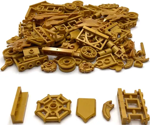 Lego New Pearl Gold Tiles Fences Accessories Parts