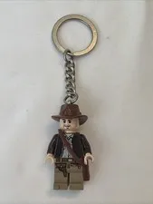 LEGO Indiana Jones Minifigure Keychain #852145 - Retired - Rare - 2008 Key Chain