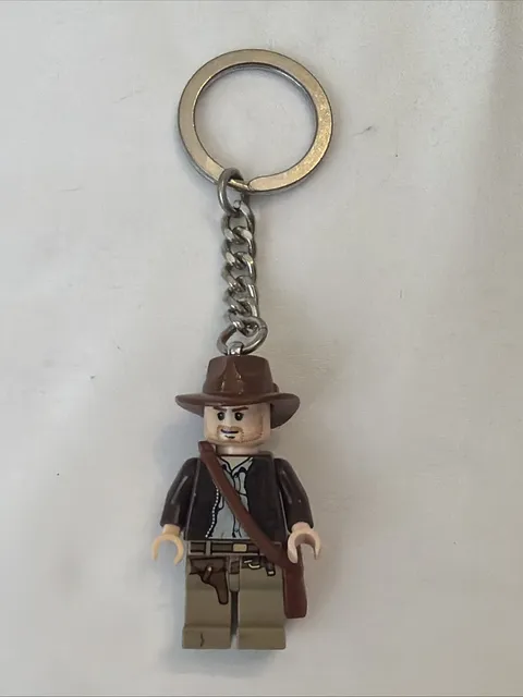 LEGO Indiana Jones Minifigure Keychain #852145 - Retired - Rare - 2008 Key Chain