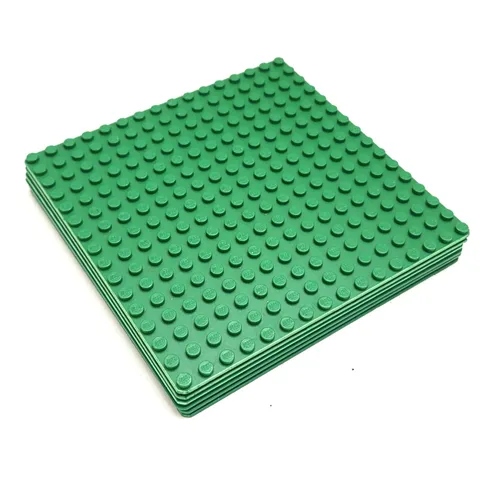 LEGO 16 x 16 Green Baseplates Lot of 6 Thin Plates 3867 Bulk Plates Bundle 16x16