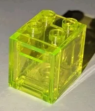 LEGO 1990s Space UFO Aquazone Trans-Neon Green Container Box & Door 4346 4345