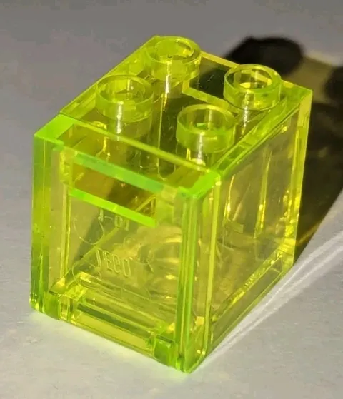 LEGO 1990s Space UFO Aquazone Trans-Neon Green Container Box & Door 4346 4345