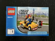 Lego City Airport Vehicle (60019) from Stunt Plane Set - Instruction Manual ONLY