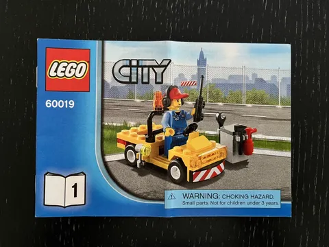 Lego City Airport Vehicle (60019) from Stunt Plane Set - Instruction Manual ONLY