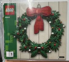 LEGO Seasonal Christmas Wreath 2-in-1 40426 Instruction Manual ONLY Retired