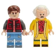 LEGO Back to the Future Minifigures Marty McFly Doc Brown 10300 Genuine