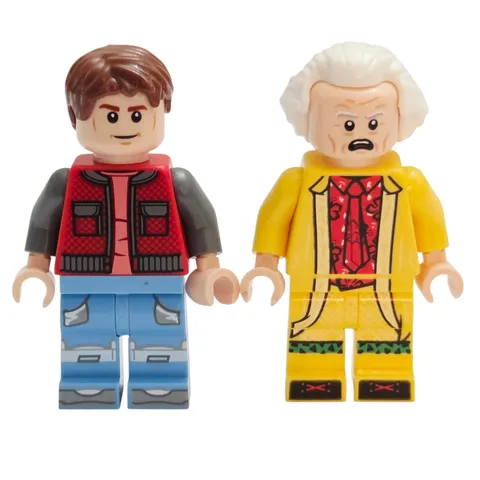 LEGO Back to the Future Minifigures Marty McFly Doc Brown 10300 Genuine