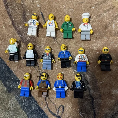 LEGO Minifigures Lot of 13 Assorted Minifigure Figures (Chef, Police, More)