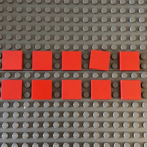 Lego Lot Red Tile 2x2 3068 (lot of 10)