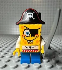 LEGO SPONGEBOB SQUAREPANTS -- SPONGEBOB PIRATE MINIFIGURE COMPLETE 3817 BOB032
