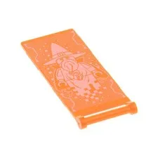 1x LEGO Flag 7x3 Groove Neon Orange Wizard Merlok Hologram Silver 30292PB025