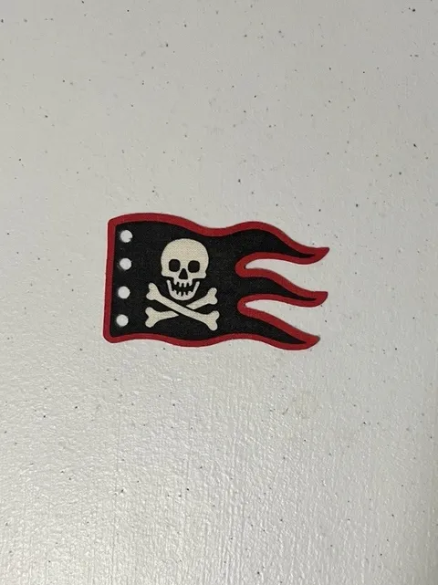 Lego Cloth Flag Red Border Skull Crossbone x376px4 6250 6290 6281 6289 Genuine!