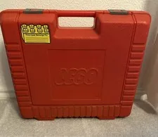 Vintage 1984 Red Plastic Carrying Case-Storage Case Carry Handle Box & Lego Toy