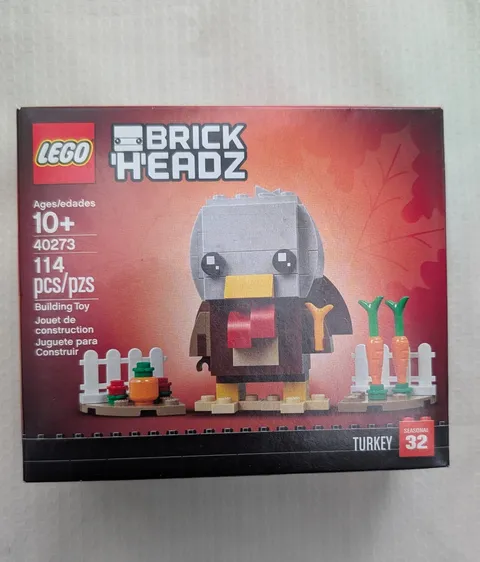 10 LEGO BRICK HEADZ BRICKHEADZ 40273 Thanksgiving Turkey Seasonal 32 New Sealed