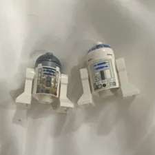 LEGO Star Wars R2-D2 Astromech Droid Minifigure Parts Lot of 2 White/Blue