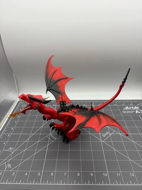 Authentic Red Dragon Figure from Lego Set 70403 Dragon Mountain, Fantasy Era