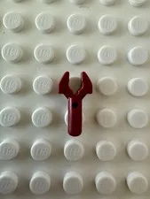 LEGO Bar 1L with Clip Mechanical Claw Cut Edges and Hole on Side 48729b Dark Red