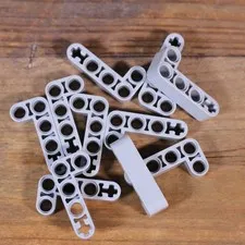 LEGO Light Bluish Gray Technic Beam 32140 42137 Bent Thick L-Shape 2 x 4 Qty 10