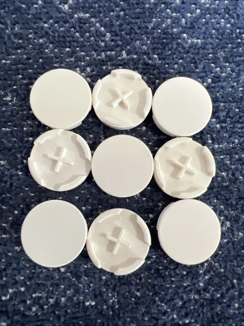 LEGO 4150 White Tile Round 2x2 9 Pieces