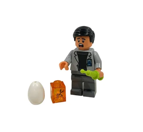 Lego Jurassic World Minifigure Dr. Wu Amber Resin Egg New from Book