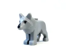 Lego Castle Wolf Light Bluish Gray Wolf Black Nose Wolfpack Beastmaster Animal