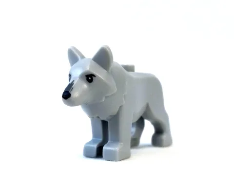 Lego Castle Wolf Light Bluish Gray Wolf Black Nose Wolfpack Beastmaster Animal