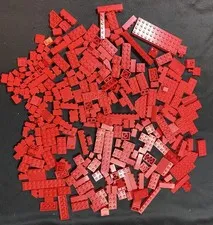 Lego blocks 4 pounds Red White Yellow Green Blue Brown Tan Grey Black Mxd sizes
